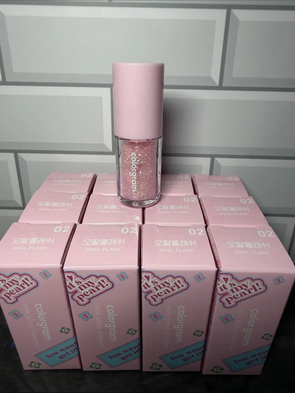 LOT of 12 Coloagram Opal Flash Shimmer Eyeshadow – Iridescent Pink